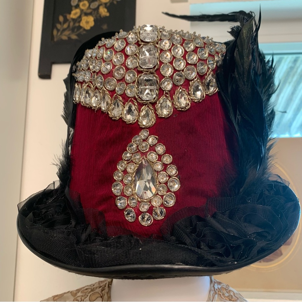 OOAK hat jeweled performance stage performer rock star musician singer festival - Picture 8 of 16